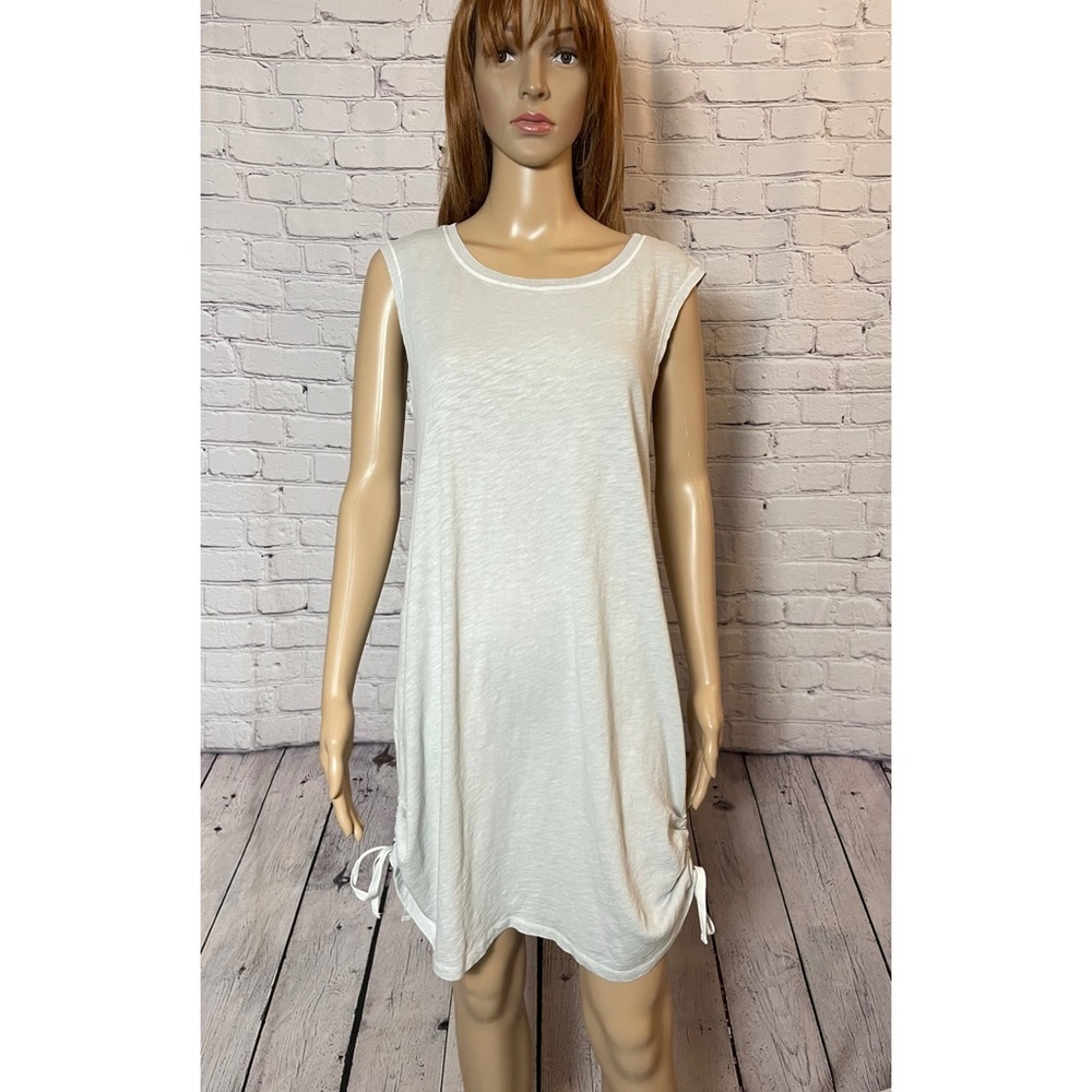 NWT New Hello Nite! Silver Mist Light Grey Sleeveless Cotton Tunic Dress Size S
